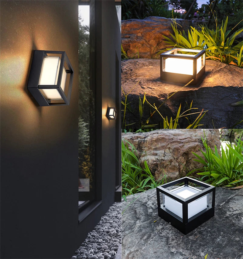 Applique murale intelligentes d'extérieur Tuya Wifi LED 10W Cube RGB App applique à intensité variable étanche jardin Alexa Google maison applique murale AC85-265V - vue 10 sur 12