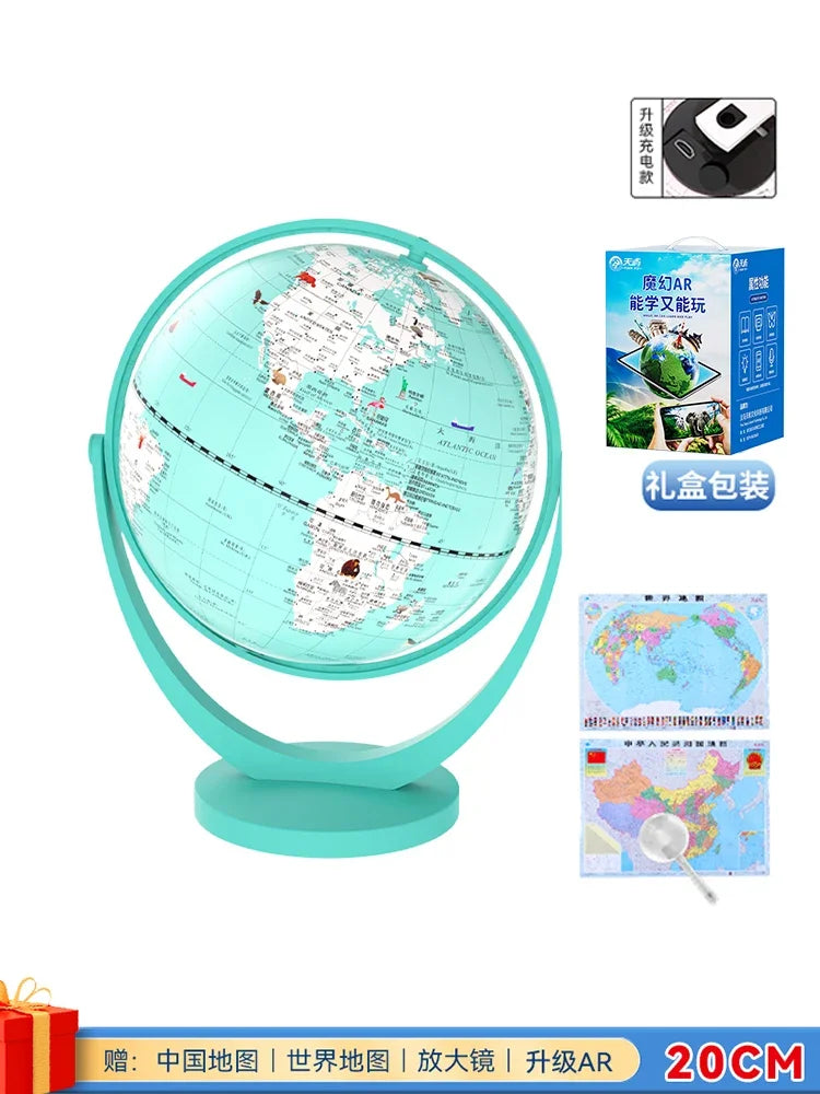 globe lumineux éducatif carte du monde décoration géographie - vue 12 sur 19
