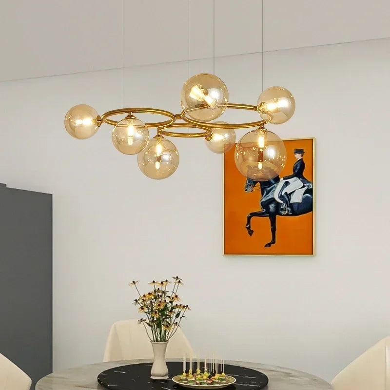 Minimalist post-modern designer chandelier for contemporary interiors - vue 4 sur 9