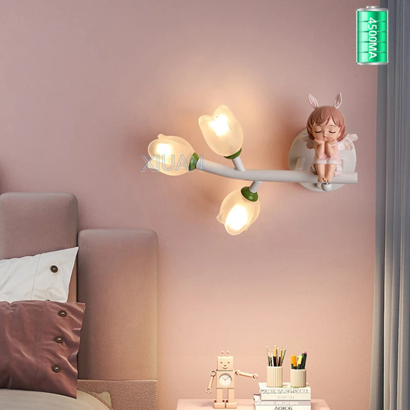 applique murale rechargeable en résine pour chambre d'enfant décorative - vue 2 sur 22