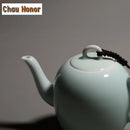 Theiere porcelaine artisanale style kung fu avec accessoires