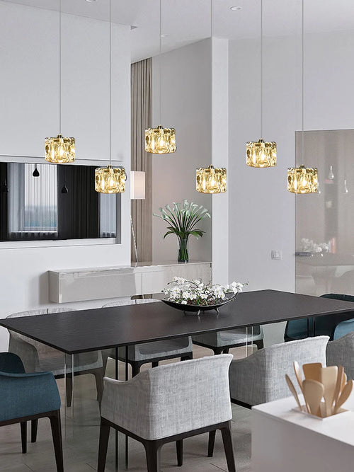 lustre moderne en cristal pour illumination intérieure élégante - vue 5 sur 12