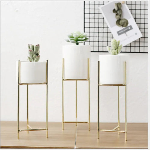 étagère à fleurs nordique en métal design moderne pour décoration intérieure