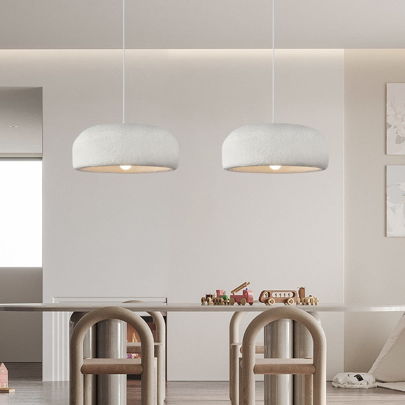 Suspension design avec abat-jour arrondi blanc Mango - vue 2 sur 6
