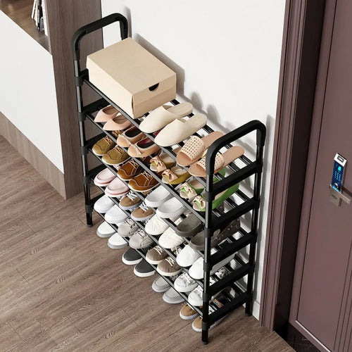 étagère à chaussures en métal à 5 niveaux gain de place tendance - vue 4 sur 16