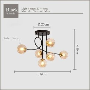 Designer glass chandelier for elegant indoor lighting