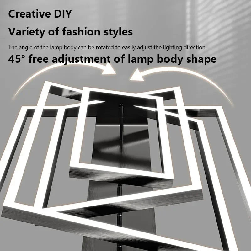 plafonnier led moderne style industriel pour décoration intérieure - vue 6 sur 12