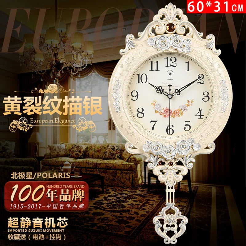 horloge murale de luxe silencieuse style moderne pour décoration intérieure - vue 9 sur 11