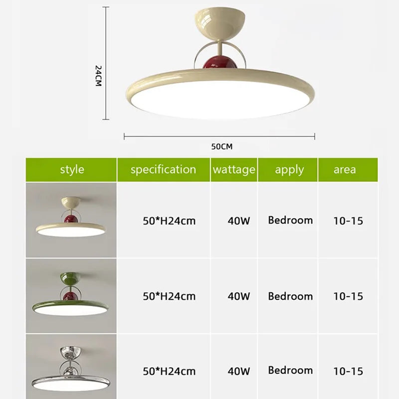 plafonnier led nordique en fer avec soucoupe volante luminaire décoratif d'intérieur - vue 5 sur 12