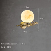 applique murale en cuivre et marbre naturel de luxe