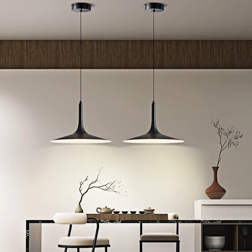 lustre moderne en forme de corne lumineuse led pour décoration intérieure - vue 4 sur 6