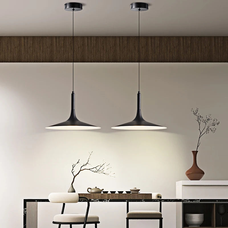 lustre moderne en forme de corne lumineuse led pour décoration intérieure - vue 3 sur 6