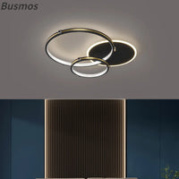 Modern minimalist gold LED ceiling light for indoor and outdoor use