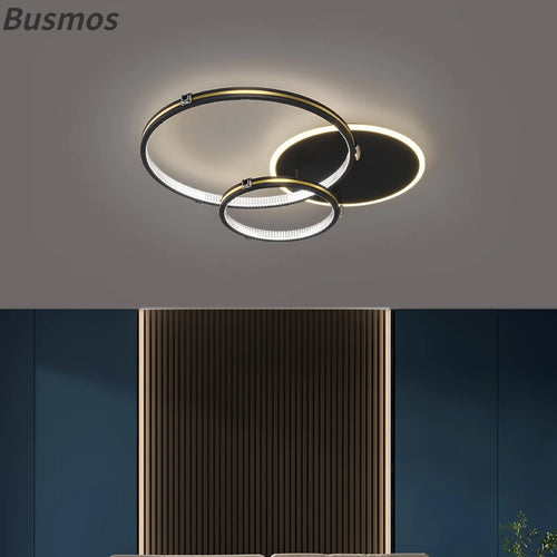 Modern minimalist gold LED ceiling light for indoor and outdoor use