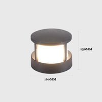 (WECUS) Nordic Garden Villa Pillar Light, Outdoor Courtyard Wall Light, Outdoor Waterproof Landscape Lawn Light