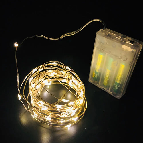 guirlande lumineuse en cuivre pour décoration de fête - vue 2 sur 6
