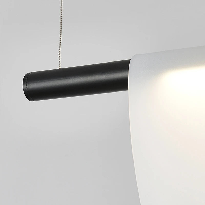 Lustre acrylique moderne nordique Led en verre coloré - vue 4 sur 10