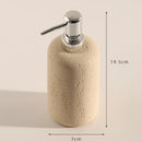 Retro Natural Stone Press on Shower Gel Dispensing Bottle, Home Storage Bottles, Bathroom Appliances, Wash Basin, Tabletop Ornam