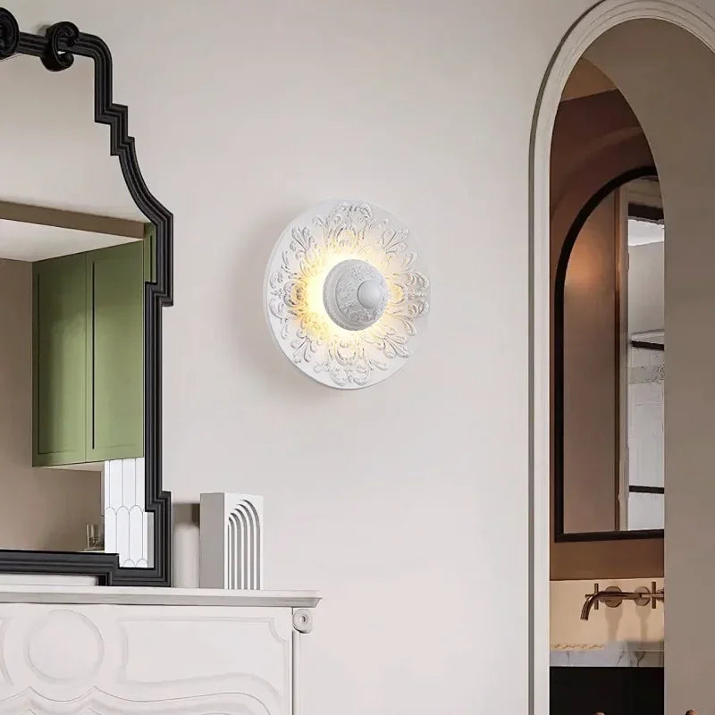 applique murale en résine d'ange sculptée décorative à led - vue 5 sur 19