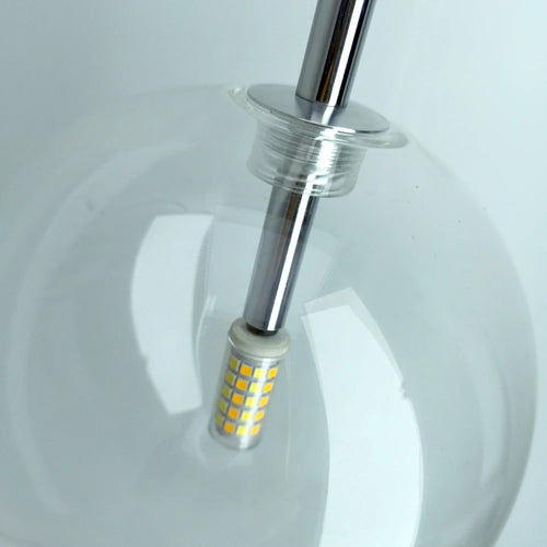 Suspension nordique moderne en verre clair - vue 5 sur 18