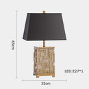 lampe à poser rétro en tissu marbré pour décoration intérieure