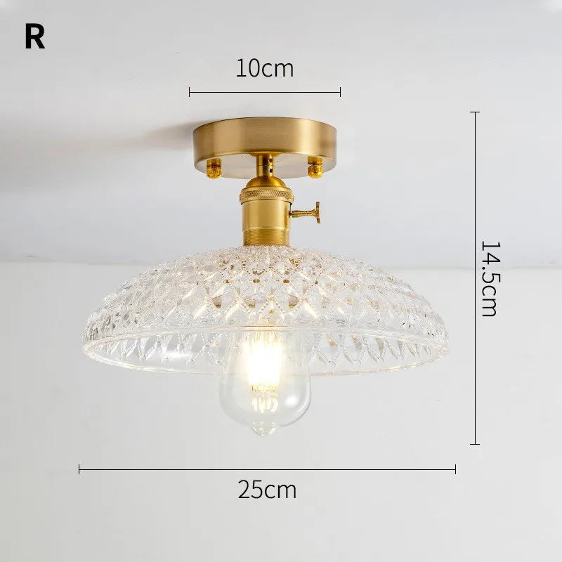 lustre vintage japonais en verre pour balcon et entrée - vue 28 sur 29