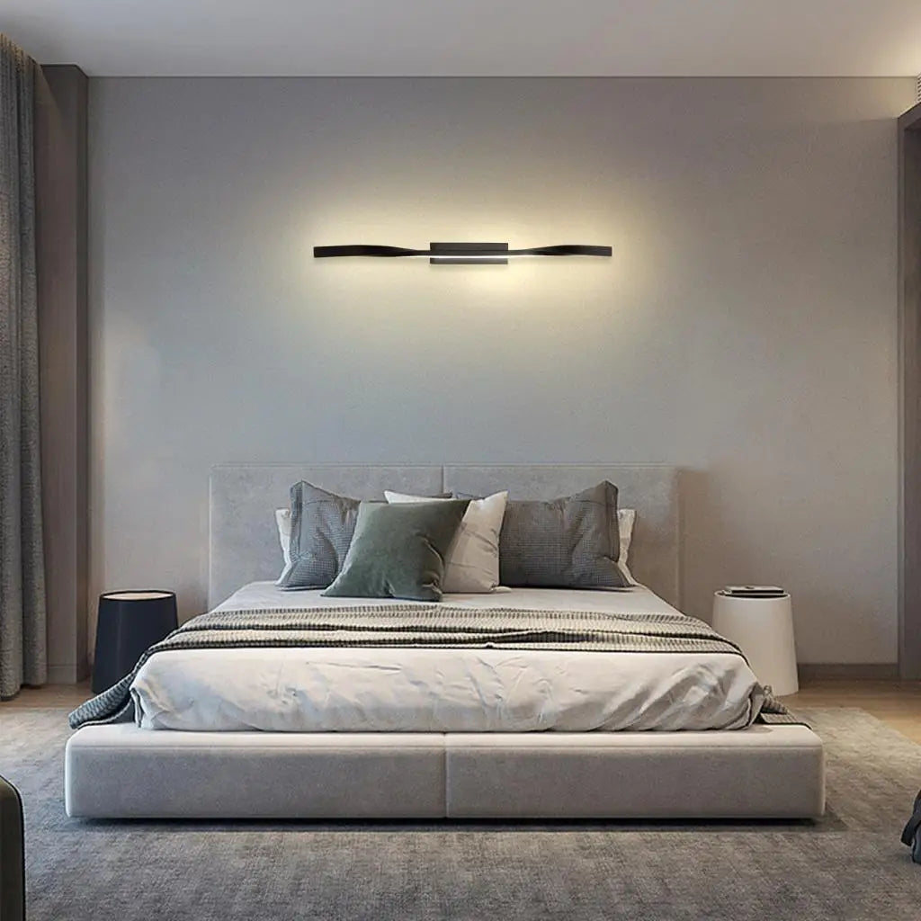 applique murale led nordique à longue bande pour éclairage intérieur - vue 4 sur 7