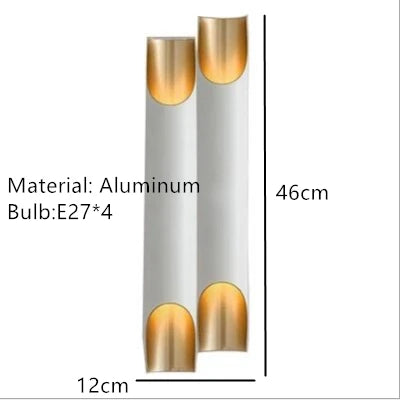 applique murale nordique en aluminium avec éclairage led moderne - vue 12 sur 12