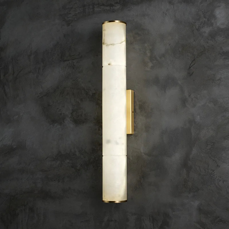 Brass Natural Marble Wall Lamp Drop Shipping Foyer Dining Room Stairs Stone Sconce Lamp Luxury Bedroom Copper Lamp Art Deco - vue 4 sur 10
