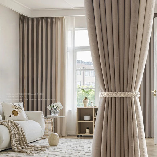 Rideau occultant style nordique pour salon chambre épais