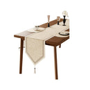 Chemin de table vintage floral style campagne lin