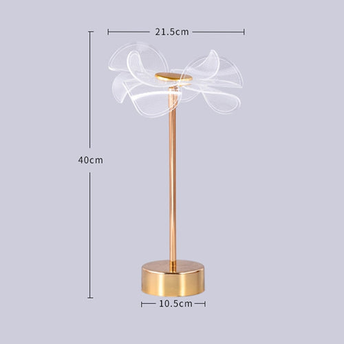 Lampe à poser style vintage LED en métal doré Anila - vue 11 sur 11