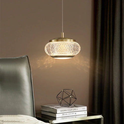 Lustre nordique ovale en cristal LED - vue 7 sur 21