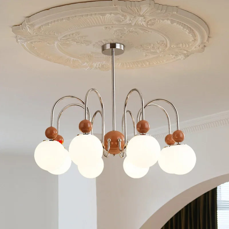 lustre en verre vintage pour décoration intérieure élégante