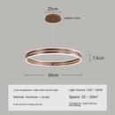 Modern circular chandelier for creative and minimalist interior decor
