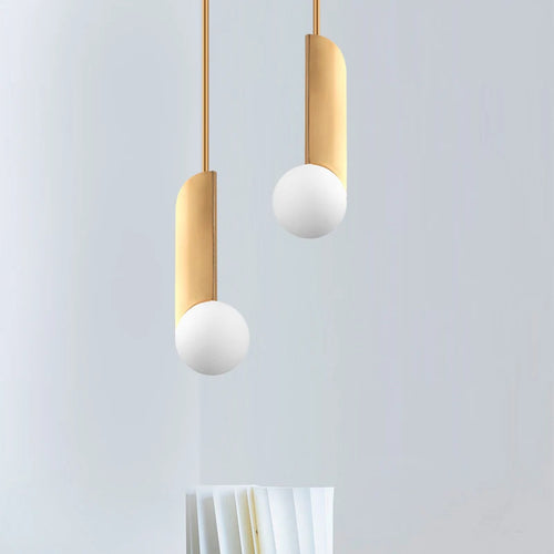 Suspension design chromée dorée nordique pour chambre à coucher