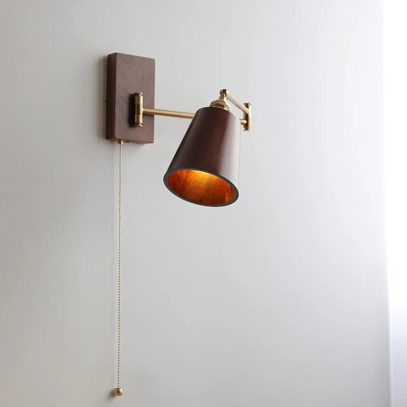 Applique murale LED en bois de frêne et de noyer - vue 4 sur 23