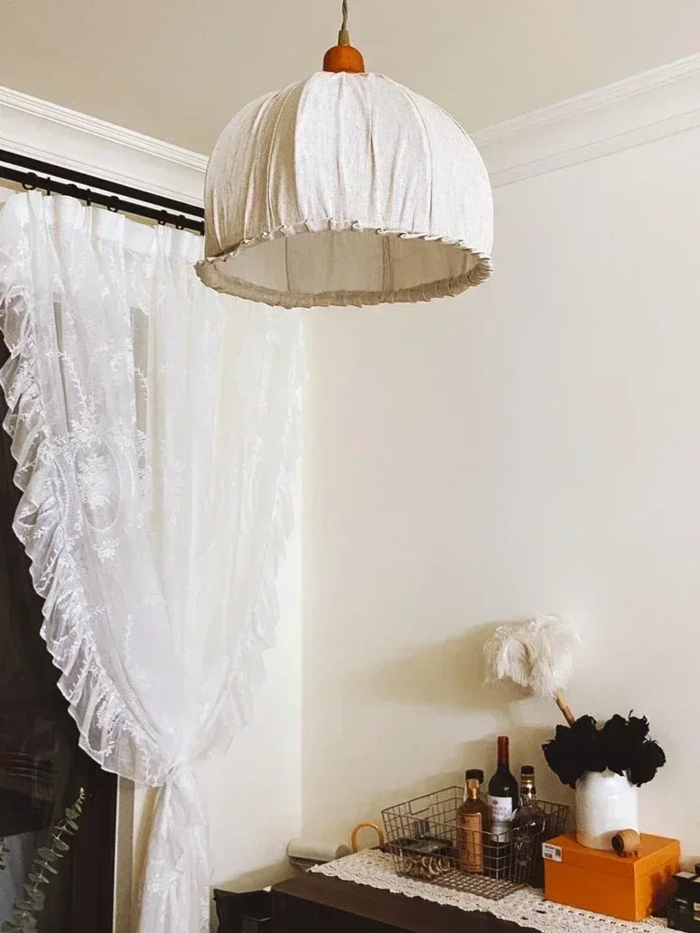Nordic retro minimalist fabric chandelier for elegant interiors - vue 3 sur 6