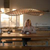 Minimalist nordic wabi sabi wooden chandelier for restaurants and bars