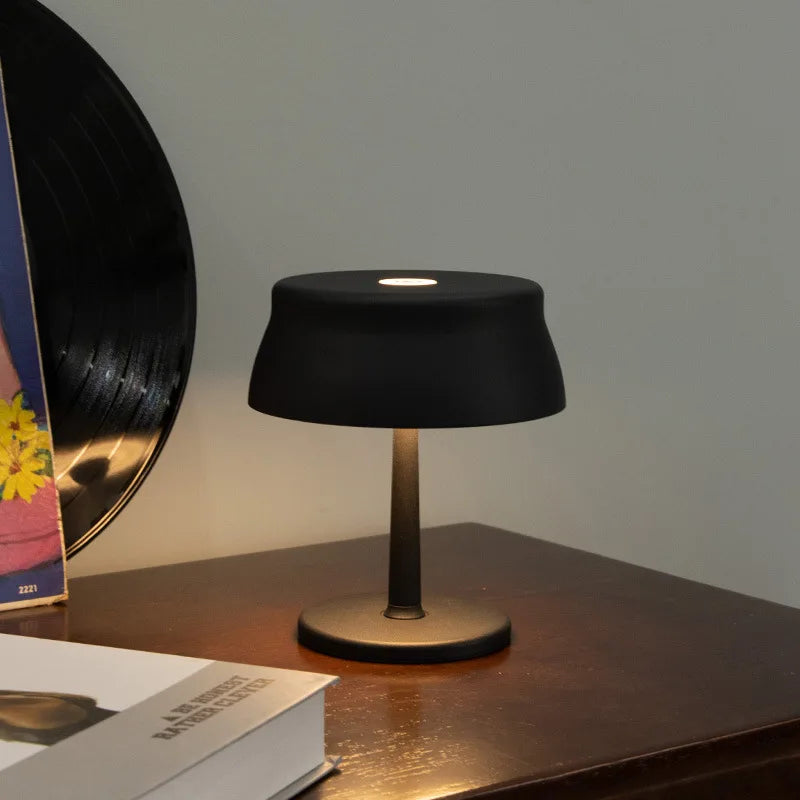 Lampe de Table USB pour Restaurant café Bar lampe champignon Rechargeable sans fil interrupteur tactile veilleuse Mini rétro nordique Led lumières - vue 3 sur 6