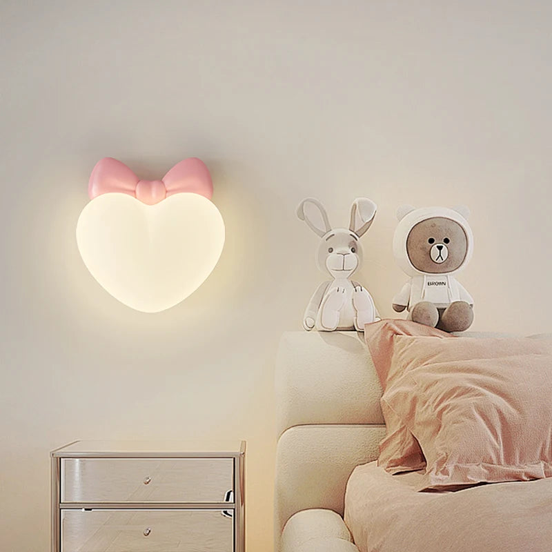 applique murale créatives pour enfants en forme de couronne et cœur