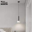 lustre moderne en verre laiteux pour éclairage intérieur décoratif
