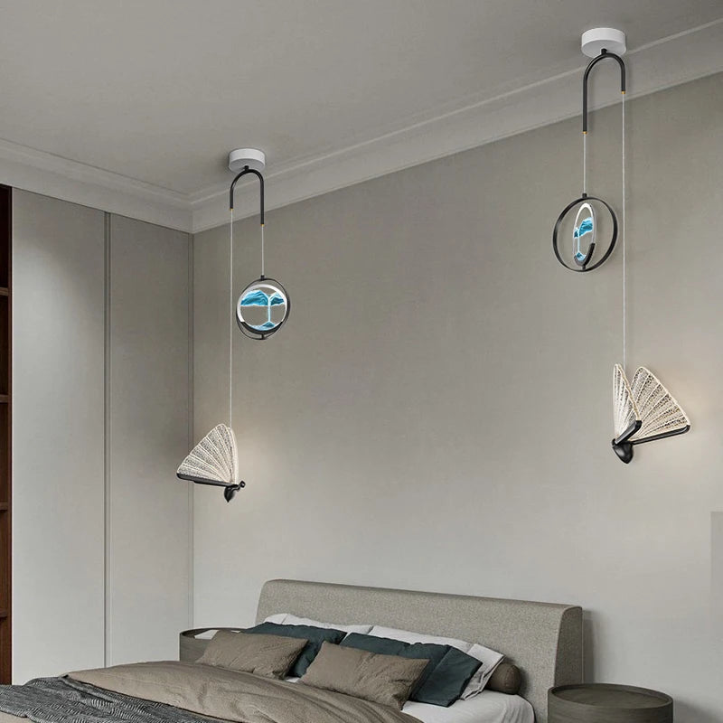 lustre créatif double tête style nordique sables mouvants - vue 7 sur 10