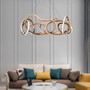 lustre moderne 	 avec lampes led suspendues en silicone