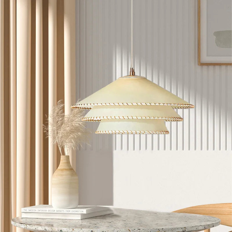 lustre en tissu nordique pour décoration intérieure élégante - vue 2 sur 9