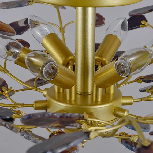 lustre led en agate naturelle idéal pour décoration romantique