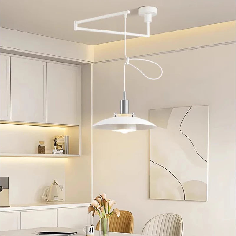lustre minimaliste extensible rotatif avec bras pivotant pliable - vue 4 sur 13