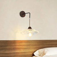 Applique murale nordique en bois et verre