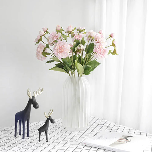 Artificial Sweet Three-Headed Peony Flower, Wedding Decoration, Simulation Peony Flower, Living Room and Office Decoration - vue 4 sur 9
