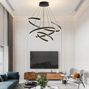 Minimalist open ring LED chandelier